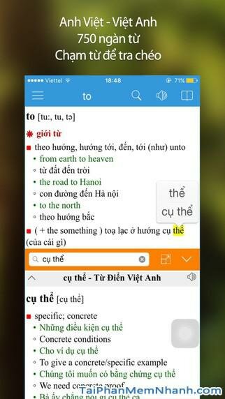 Hình 2 - Tải Vietnamese English Dictionary - Tra từ điển Anh Việt cho iPhone
