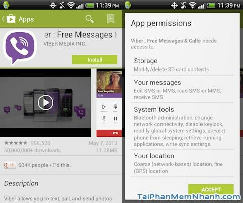 Hình 2 Hướng dẫn sử dụng Viber cho điện thoại Android