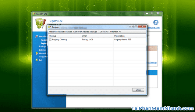 Tải và cài đặt phần mềm Registry Life cho máy tính Windows + Hình 4