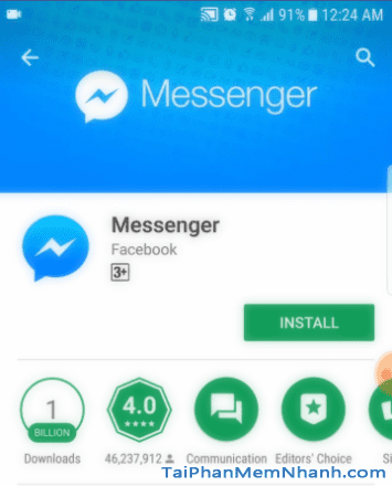 tiến hành cài đặt messenger
