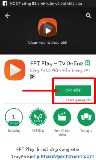Tải và cài đặt FPT PLay - Phần mềm xem tivi trực tuyến trên Mobile + Hình 9