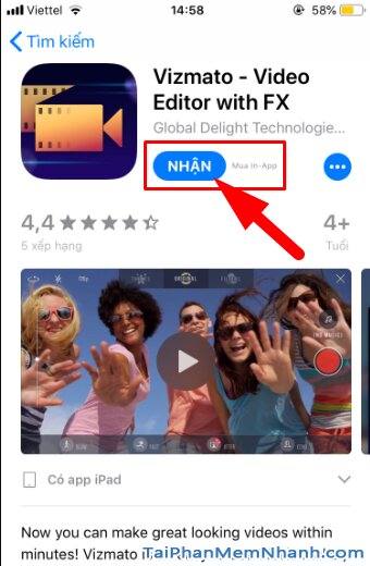 Tải cài đặt Vizmato cho iOS - Trình biên tập và thêm hiệu ứng độc đáo cho video + Hình 12