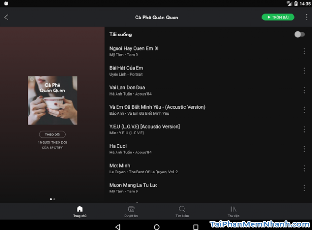 Tải cài đặt ứng dụng nghe nhạc Spotify cho Android + Hình 8