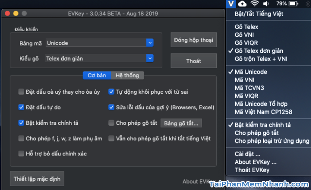 Hướng dẫn cài và sử dụng EVKey – Bộ gõ tiếng Việt tốt nhất trên Mac + Hình 4
