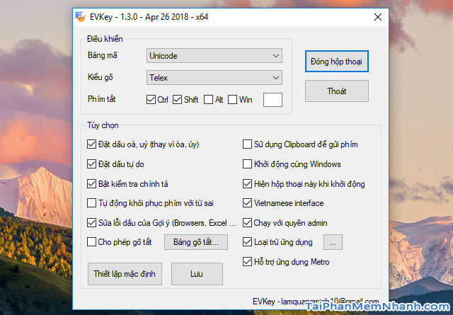 Giới thiệu bộ gõ tiếng Việt - EVKey cho máy tính Mac OS X và Windows + Hình 4