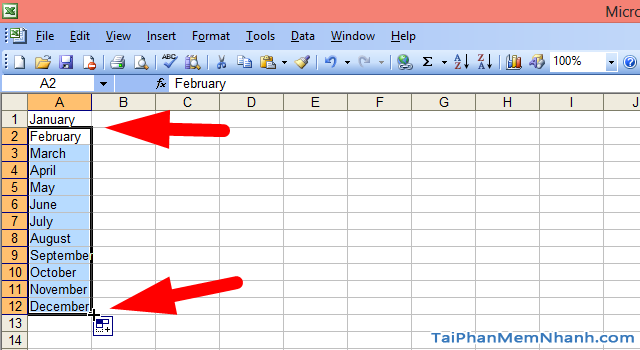 Hướng dẫn tự động điền ký tự từ A – Z trên Excel thông qua công thức + Hình 3
