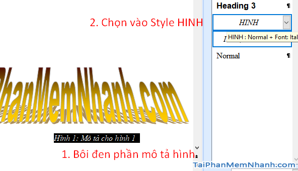 chọn style Hinh