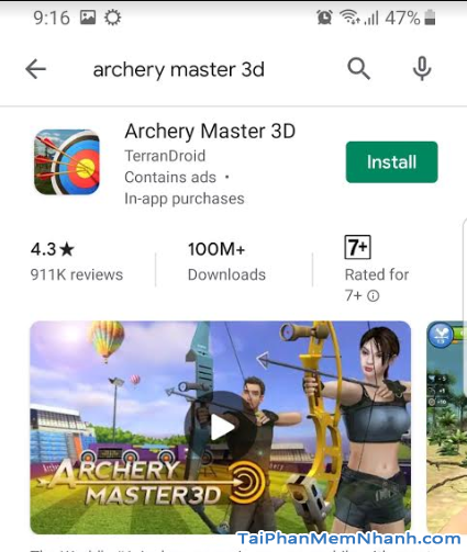 trang giới thiệu và cài đặt Archery Master 3D trên Play Store