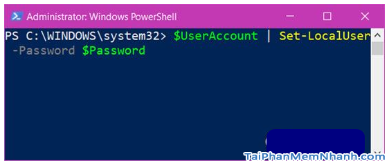 Hướng dẫn sử dụng PowerShell đổi mật khẩu Windows 10 + Hình 9