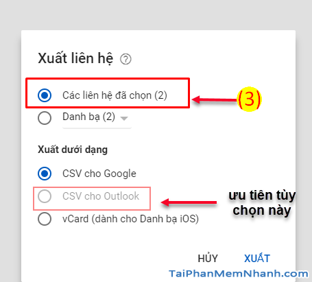 Hướng dẫn cách Xuất danh bạ từ Google Gmail + Hình 5