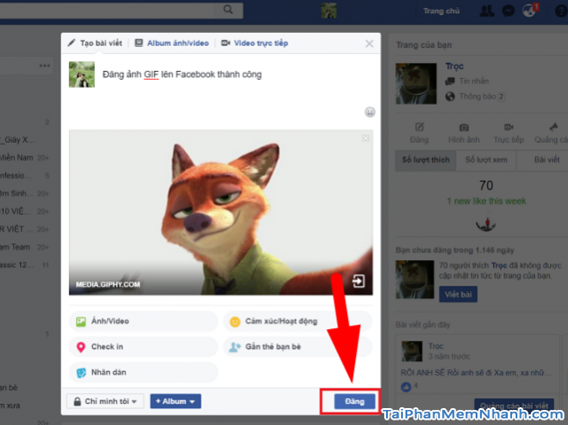 Hướng dẫn bạn cách đăng tải ảnh GIF lên Facebook + Hình 24