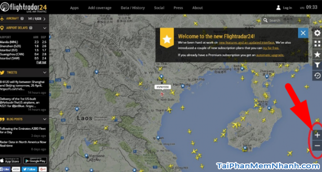 Cách theo dõi chuyến bay của người thân trên Flightradar24 + Hình 10