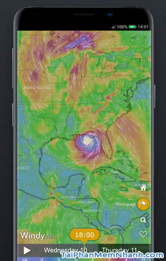 Tải Windy cho Android - Ứng dụng theo dõi bão thời gian thực + Hình 3