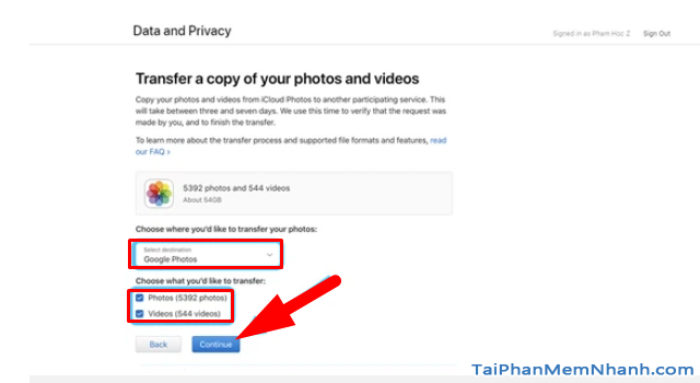 Hướng dẫn chuyển ảnh từ Apple iCloud sang Google Photos + Hình 8