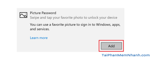Hướng dẫn sử dụng hình ảnh để làm mật khẩu cho Windows 10 + Hình 8