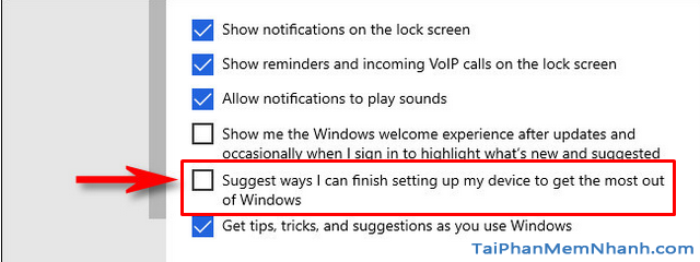 Cách tắt tự động mở cửa sổ giới thiệu sau khi Update Windows 10 + Hình 11